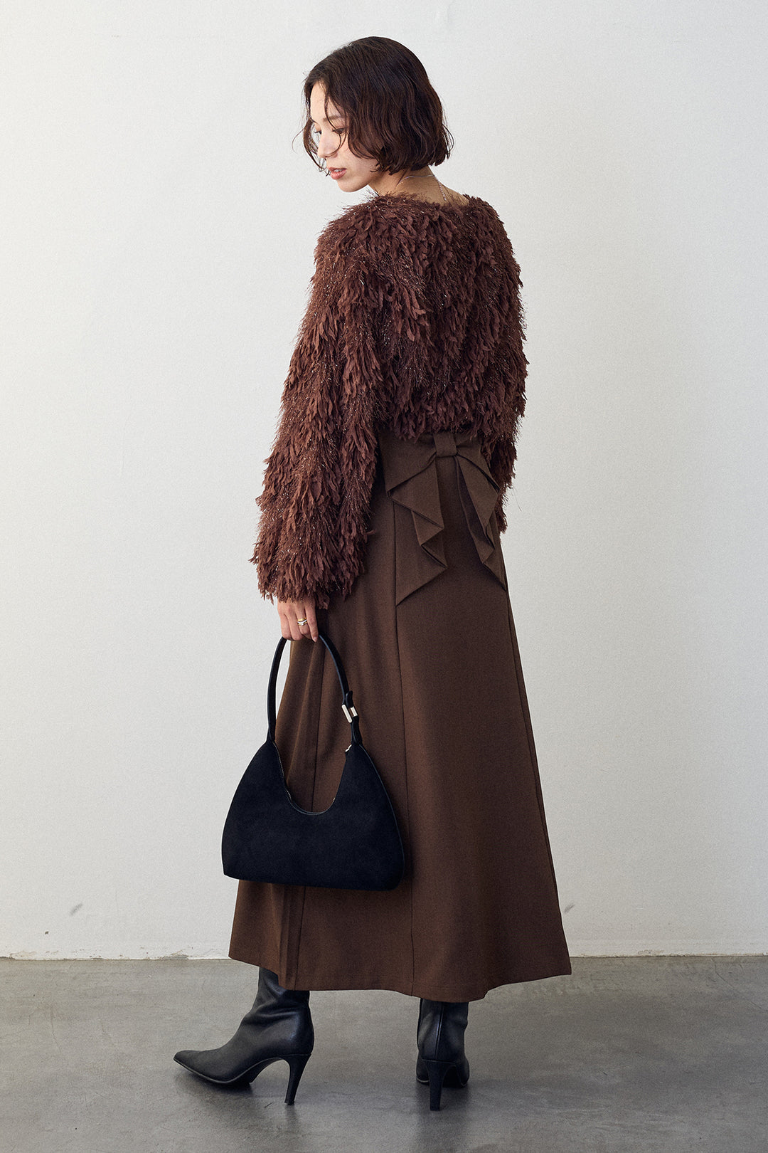 [予約]バックリボンセミフレアスカート