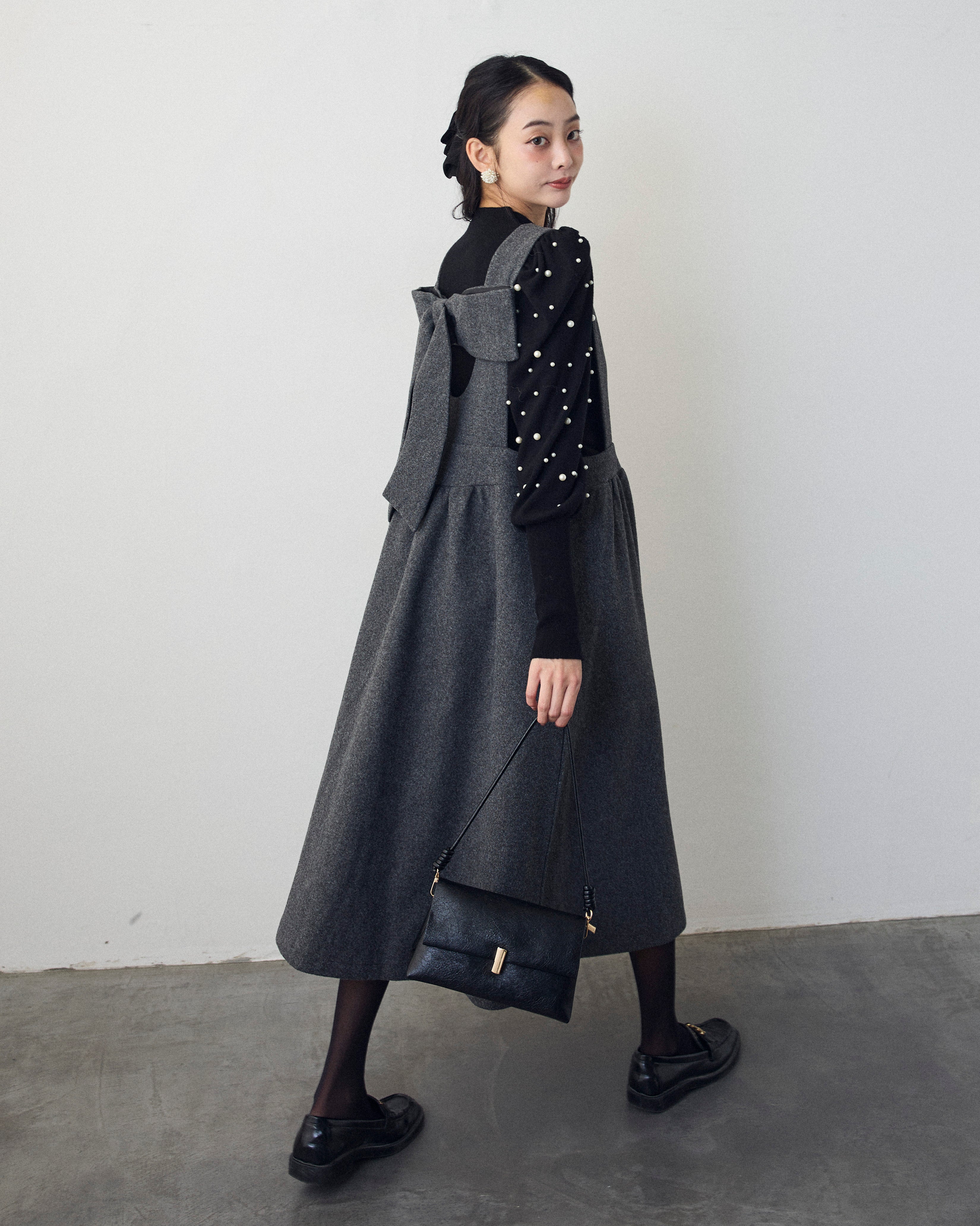 リボンジャガードジャケット　ブラック　Frene FRENE（フラーネ）/オフィシャル – Frene