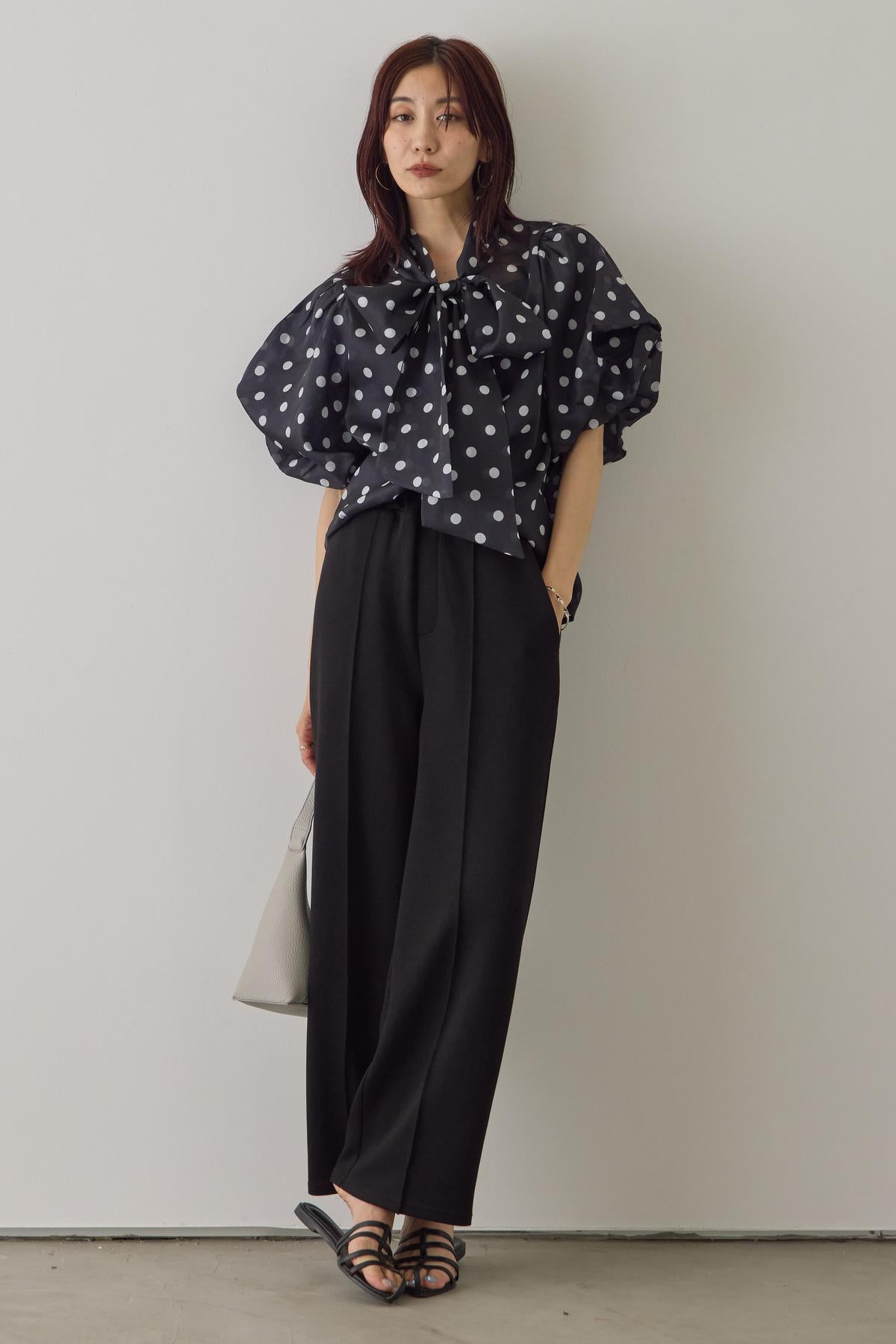 新品☆Lig.リグドット ribbon blouse リボンブラウス レディース