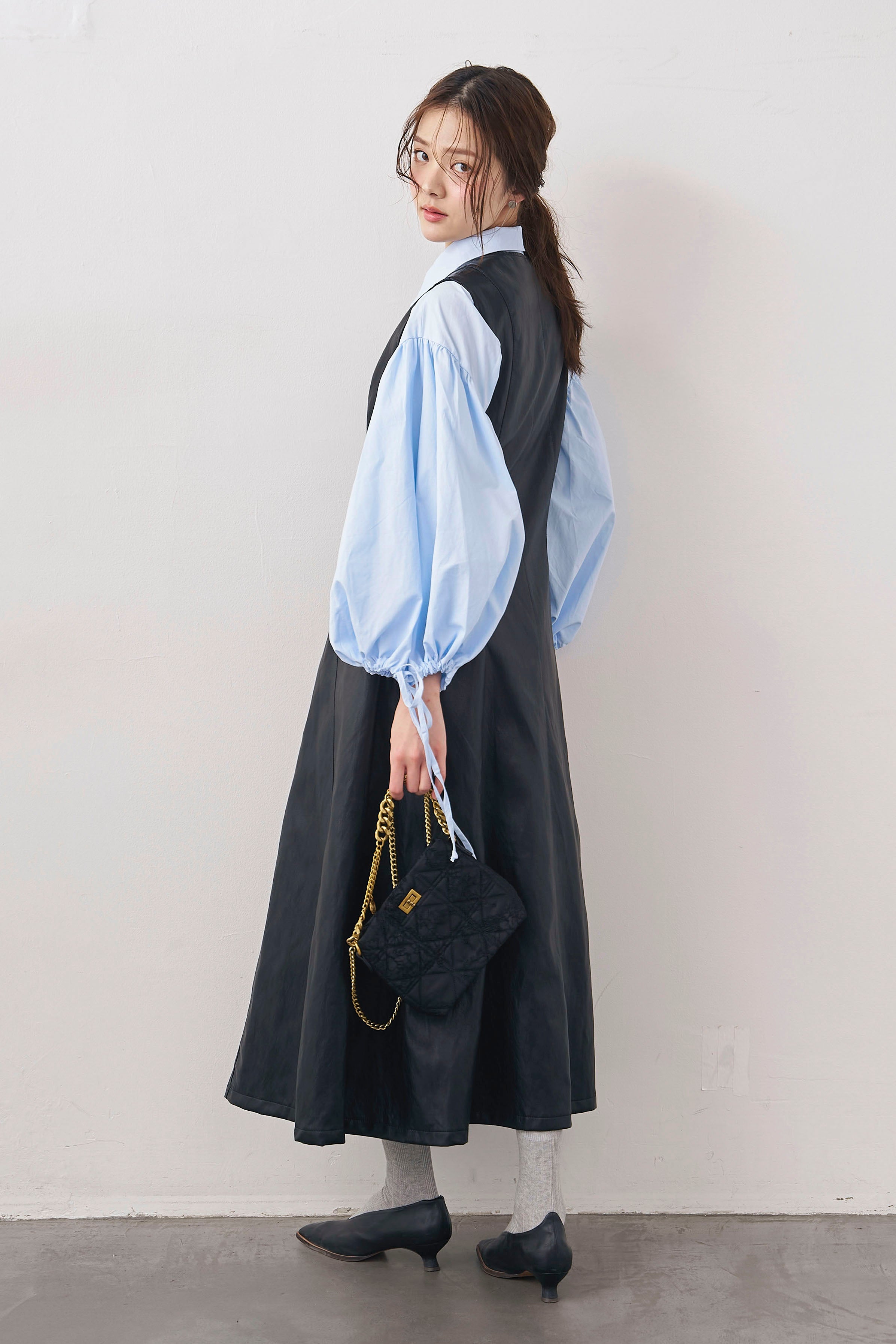 予約]フロントZIPレザーライクジャンスカ – Frene