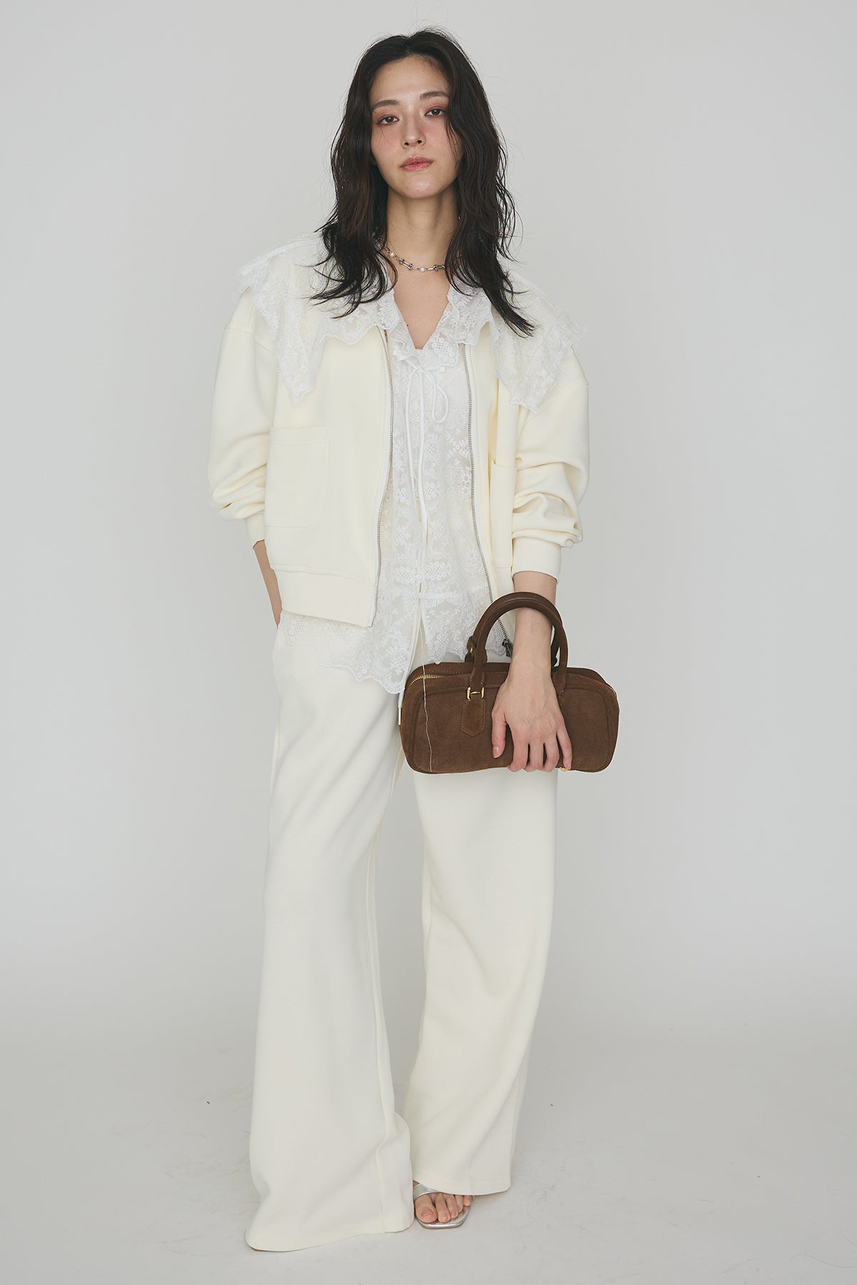 【新品】アイボリー フリル袖 セットアップ【Frene】 Set up – Frene