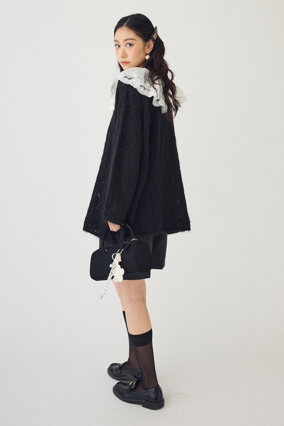 m*e様 ★未使用★frene購入 ダンボールニットファージャケット黒 待たずにお届け、即納アイテム🚚 – Frene