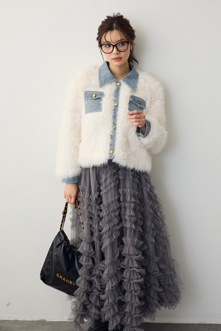 [予約]デニムシャツドッキングファージャケット