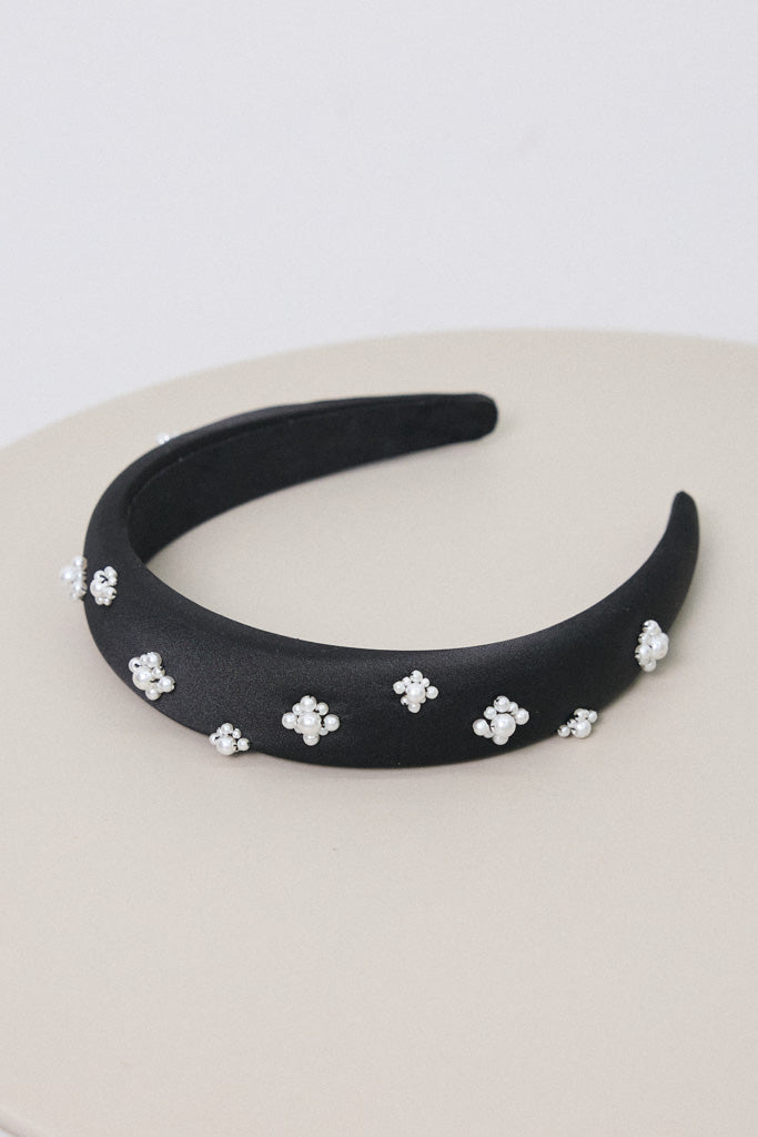 [予約]ベロアパールカチューシャ