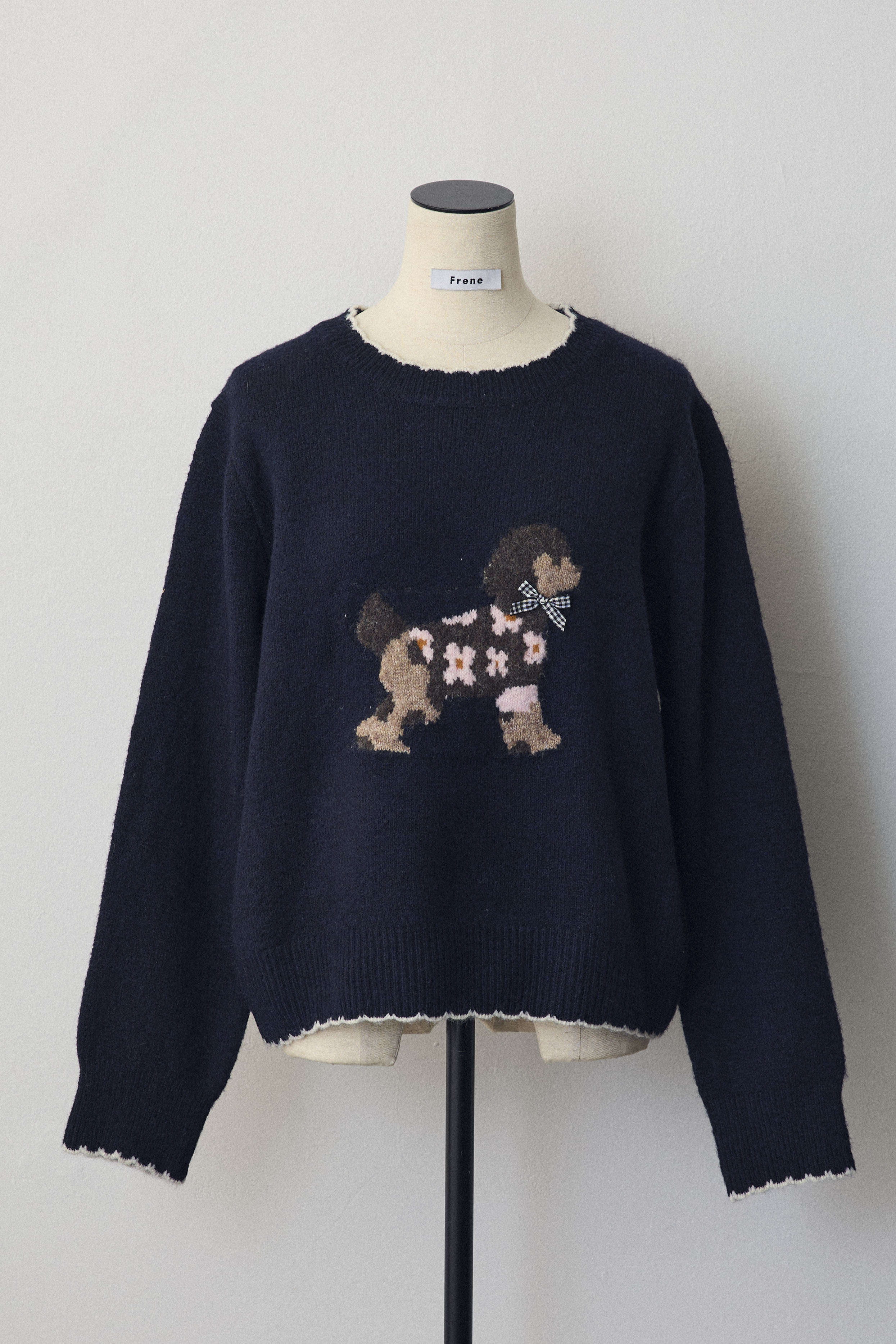 予約]ドッグジャガードニット – Frene