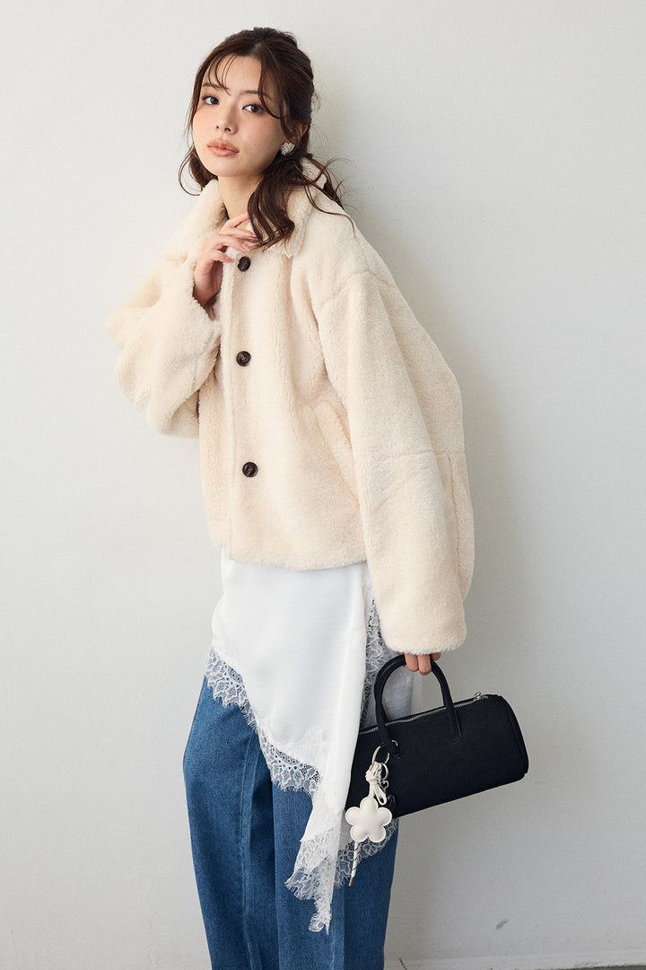 [予約]ボアコクーンスリーブジャケット