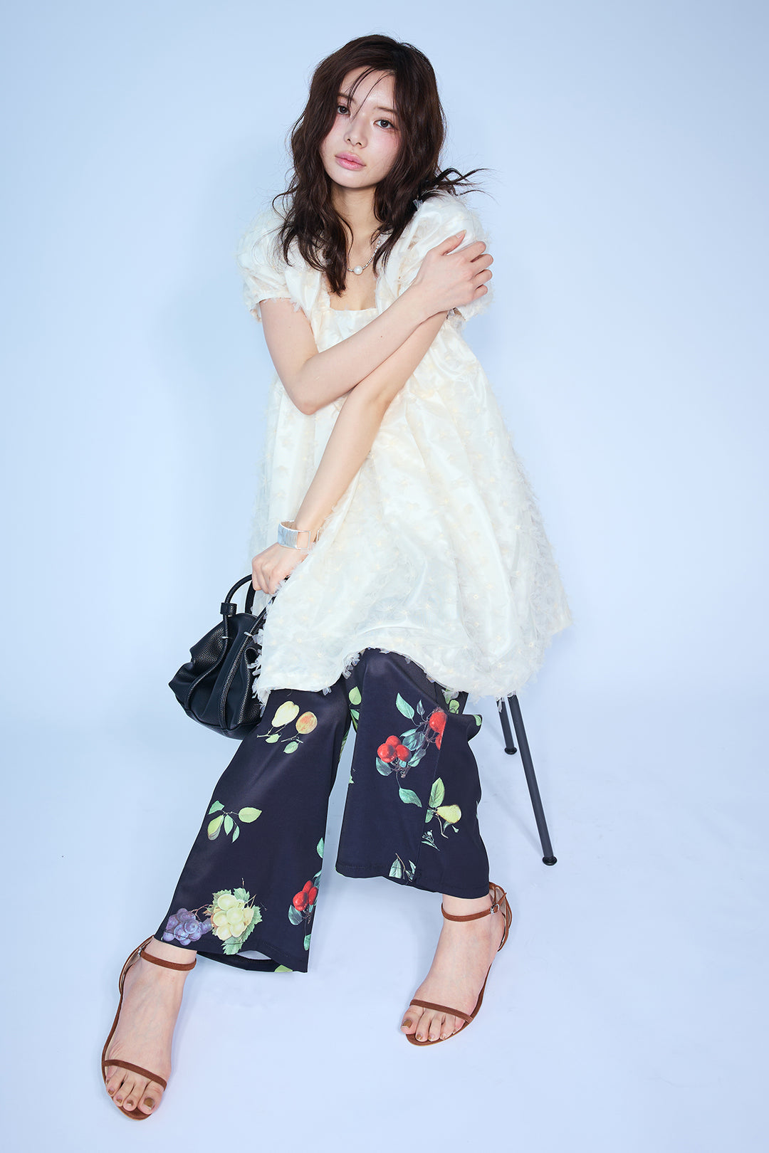 [予約]フルーツパターンストレートパンツ