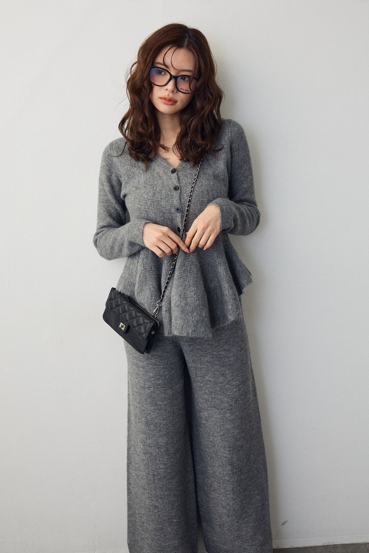 予約/SET]美ラインペプラムニットセットアップ+美ラインペプラムニット