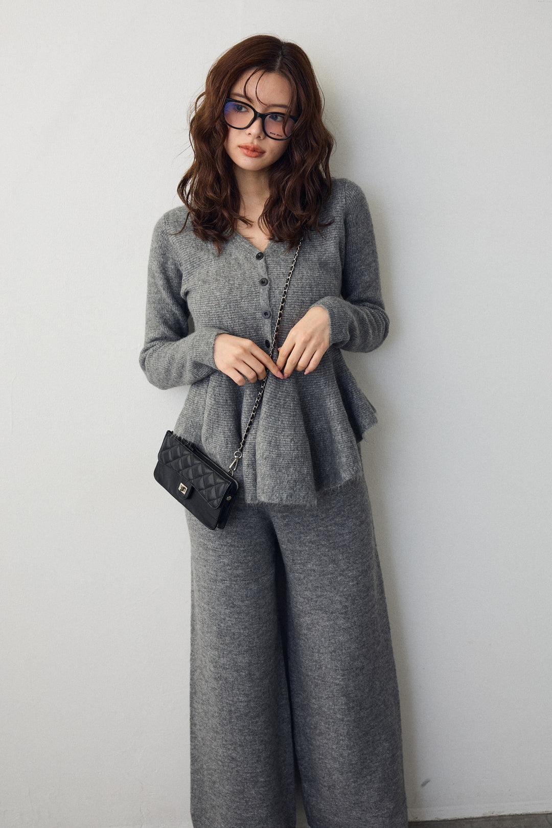 [予約/SET]美ラインペプラムニットセットアップ+美ラインペプラムニットセットアップ(2set)