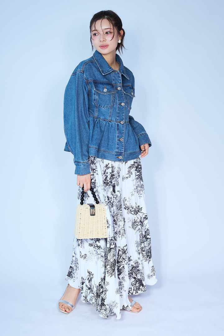 [予約]ペプラムデニムジャケット