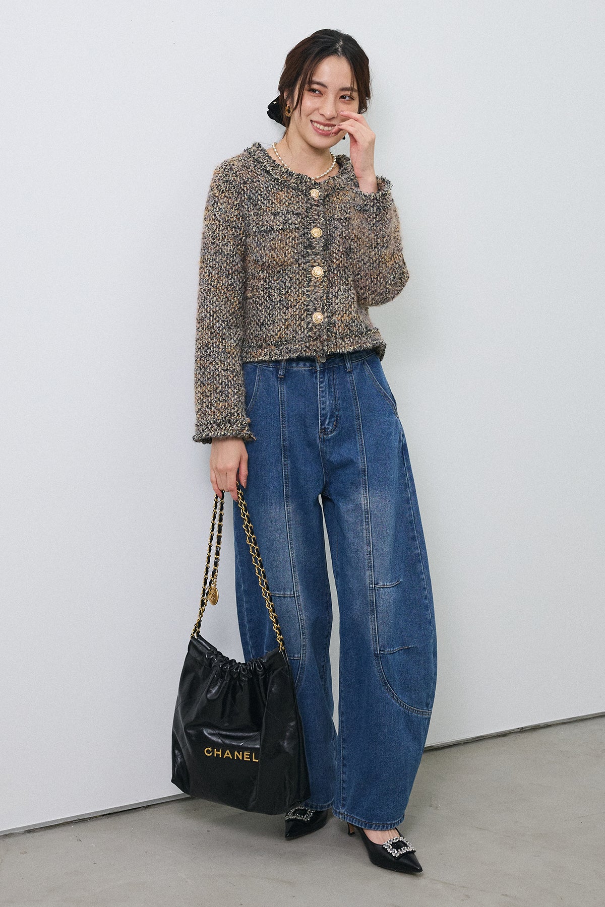 予約]ステッチ美ラインカーブデニムパンツ – Frene