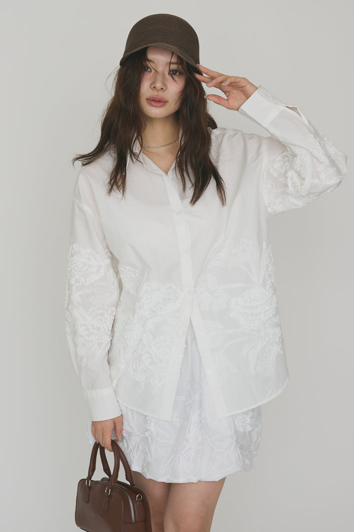 [予約]フラワー刺繍バルーンスカート