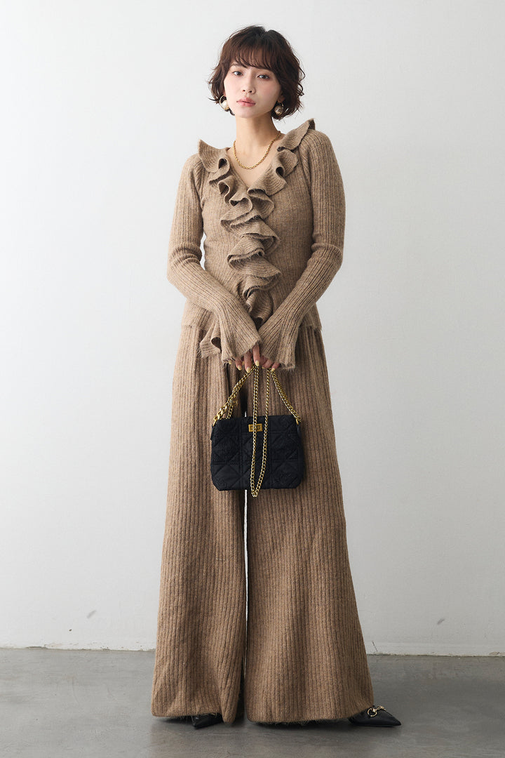 [予約]フロントフリル美ラインニットセットアップ