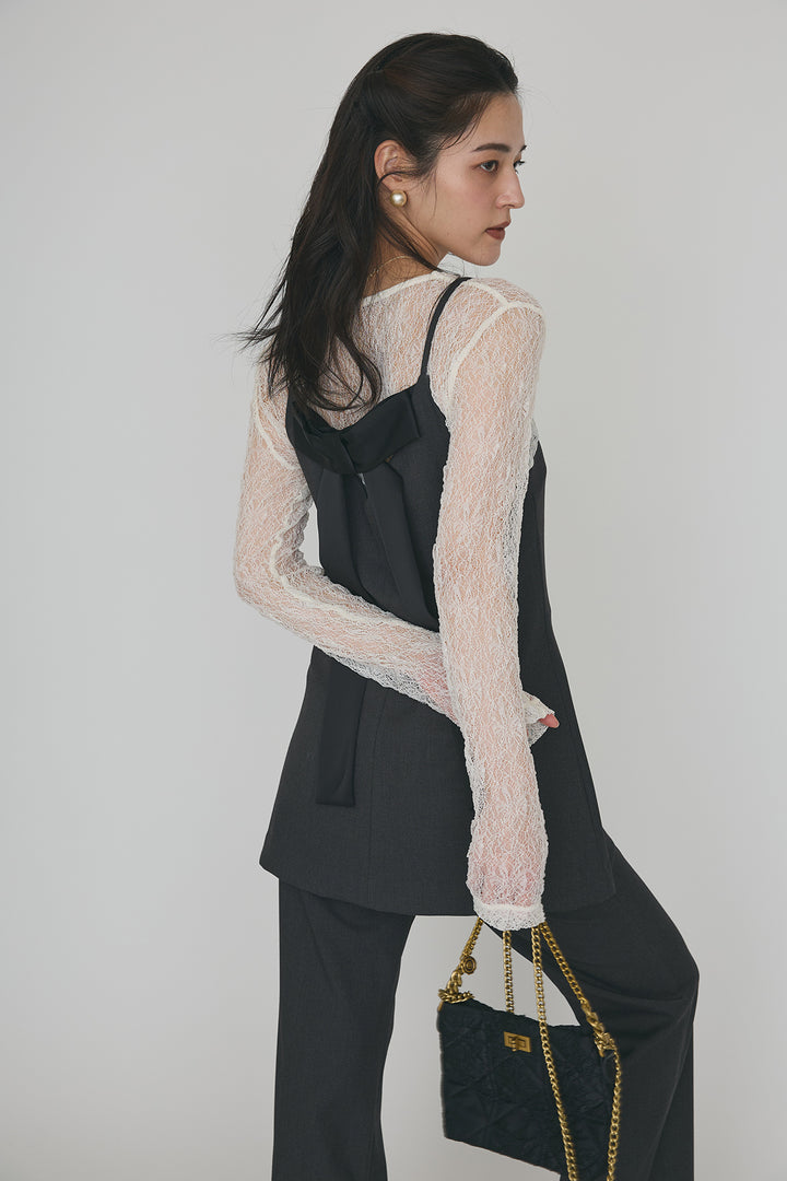 [予約]バックリボン美シルエットキャミチュニック