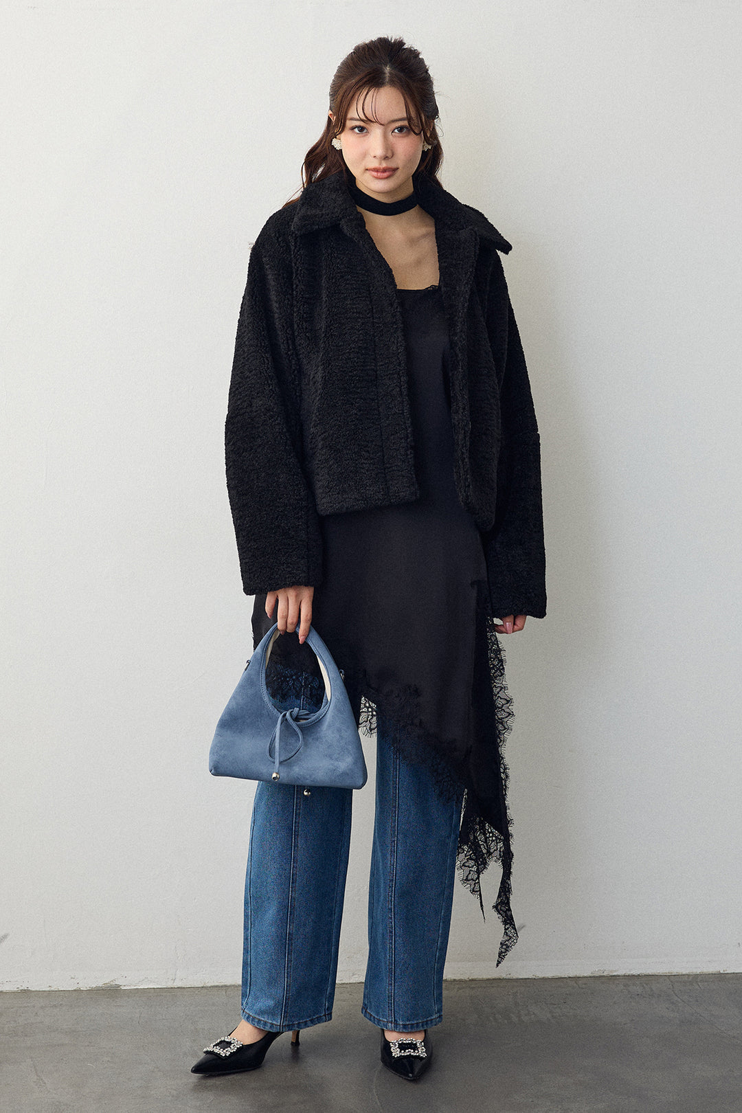 [予約]ウエストアシメデニムパンツ