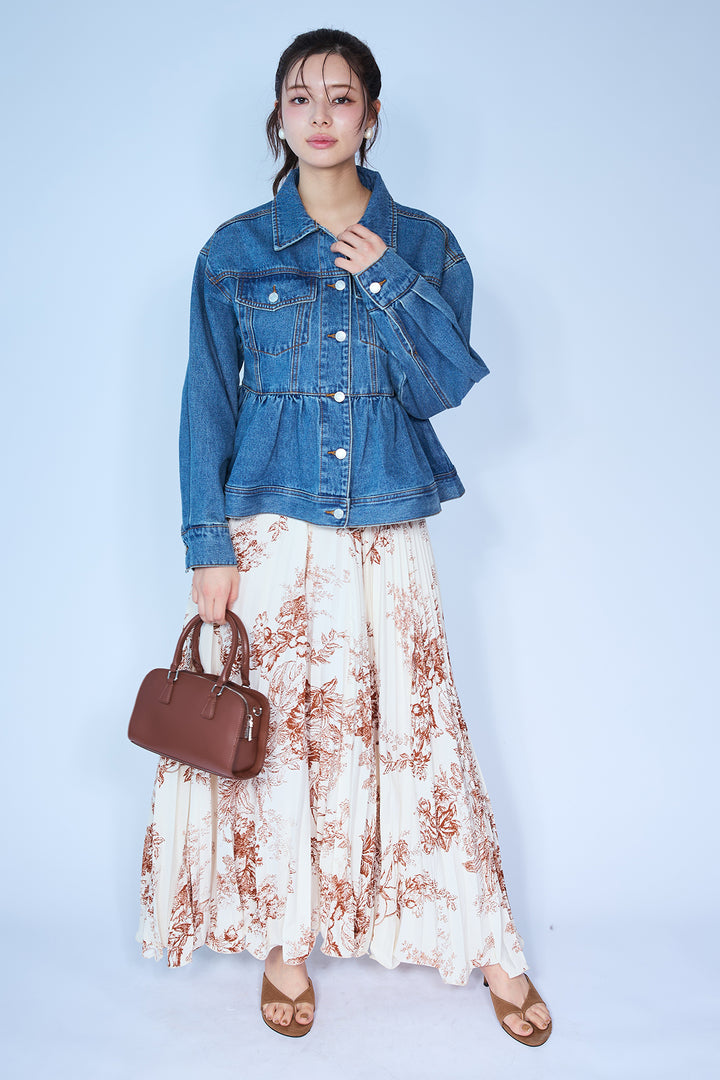 [予約]ペプラムデニムジャケット