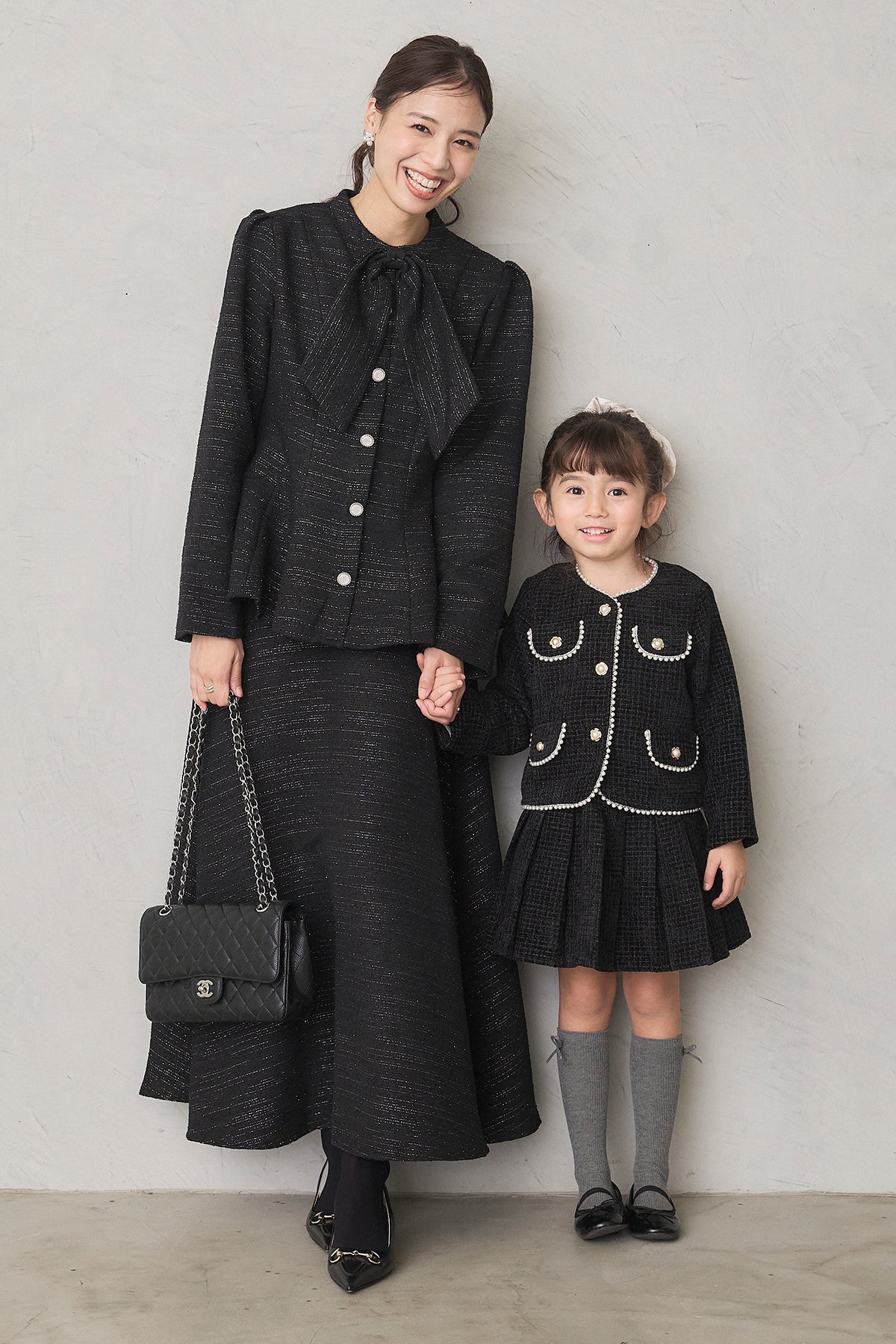 予約/親子SET]プリンセスラインツイードジャケットセットアップ+[kids