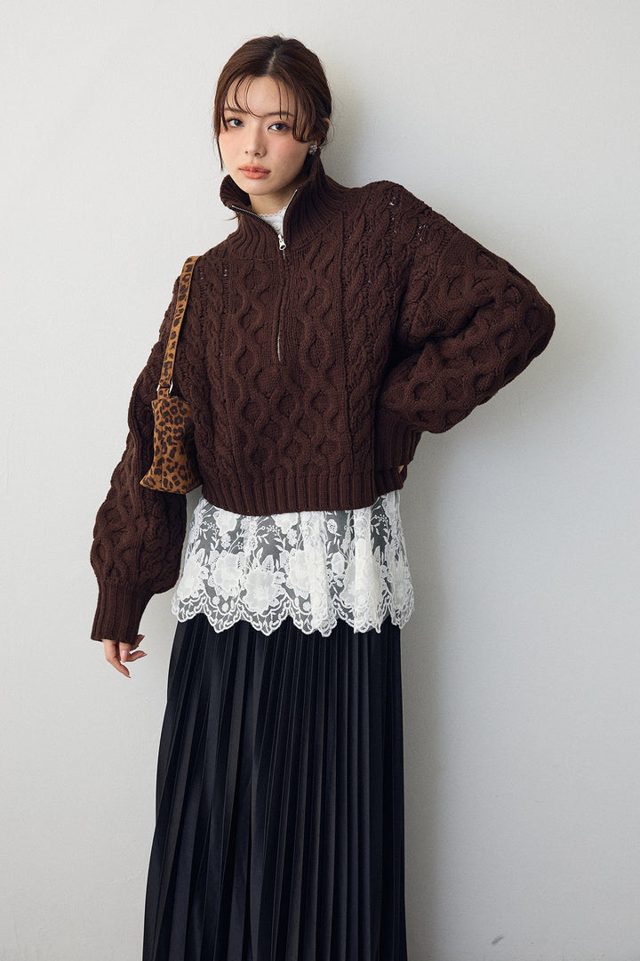 [予約]レースヘムドッキングシャツ