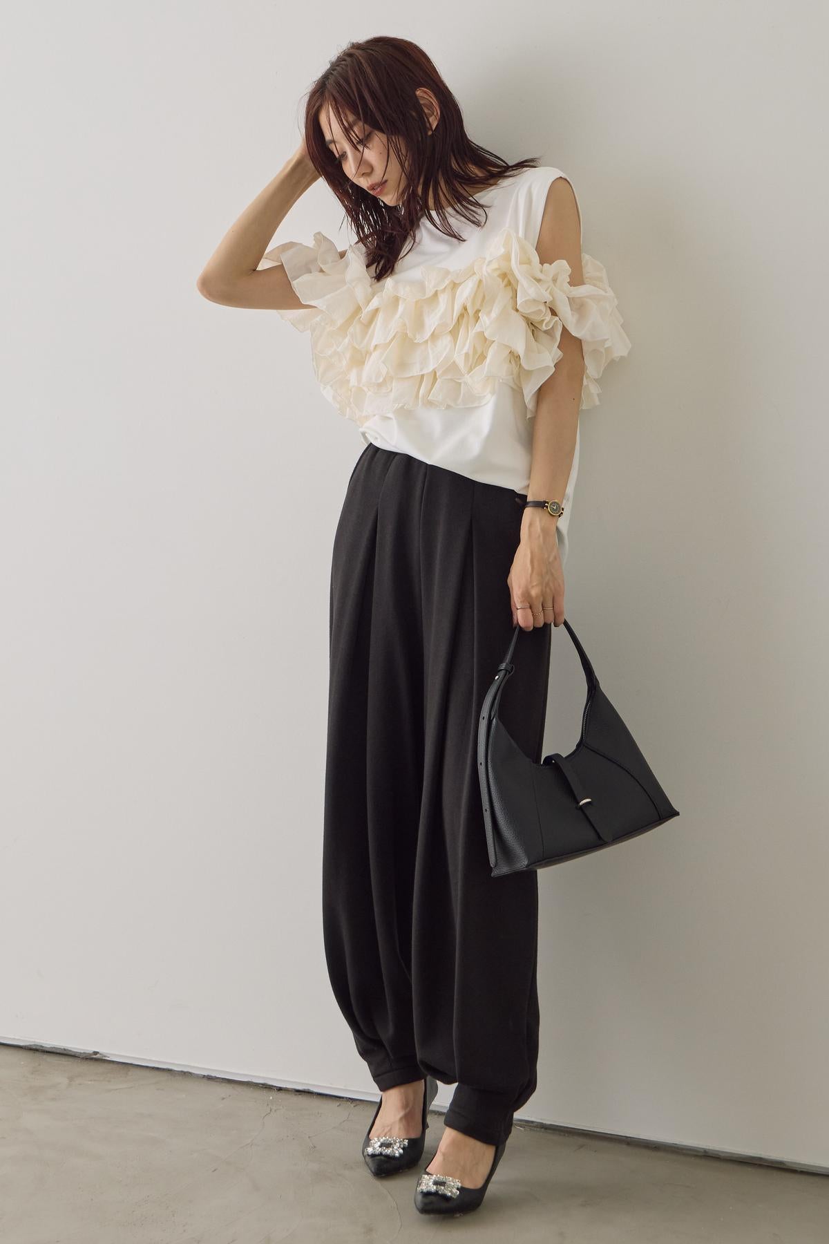 予約]ナイロンフリルドッキングビスチェPO – Frene