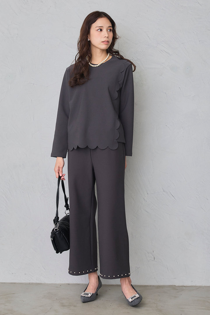 [予約]アシメスカラップポンチプルオーバー