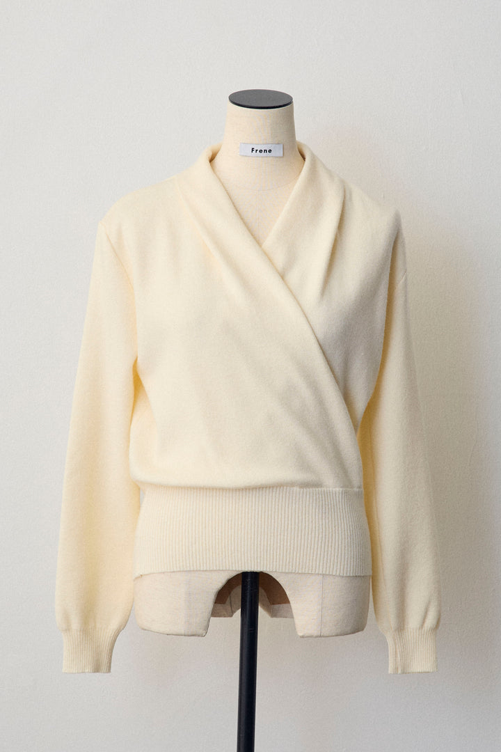 [予約]カシュクールデザインニット