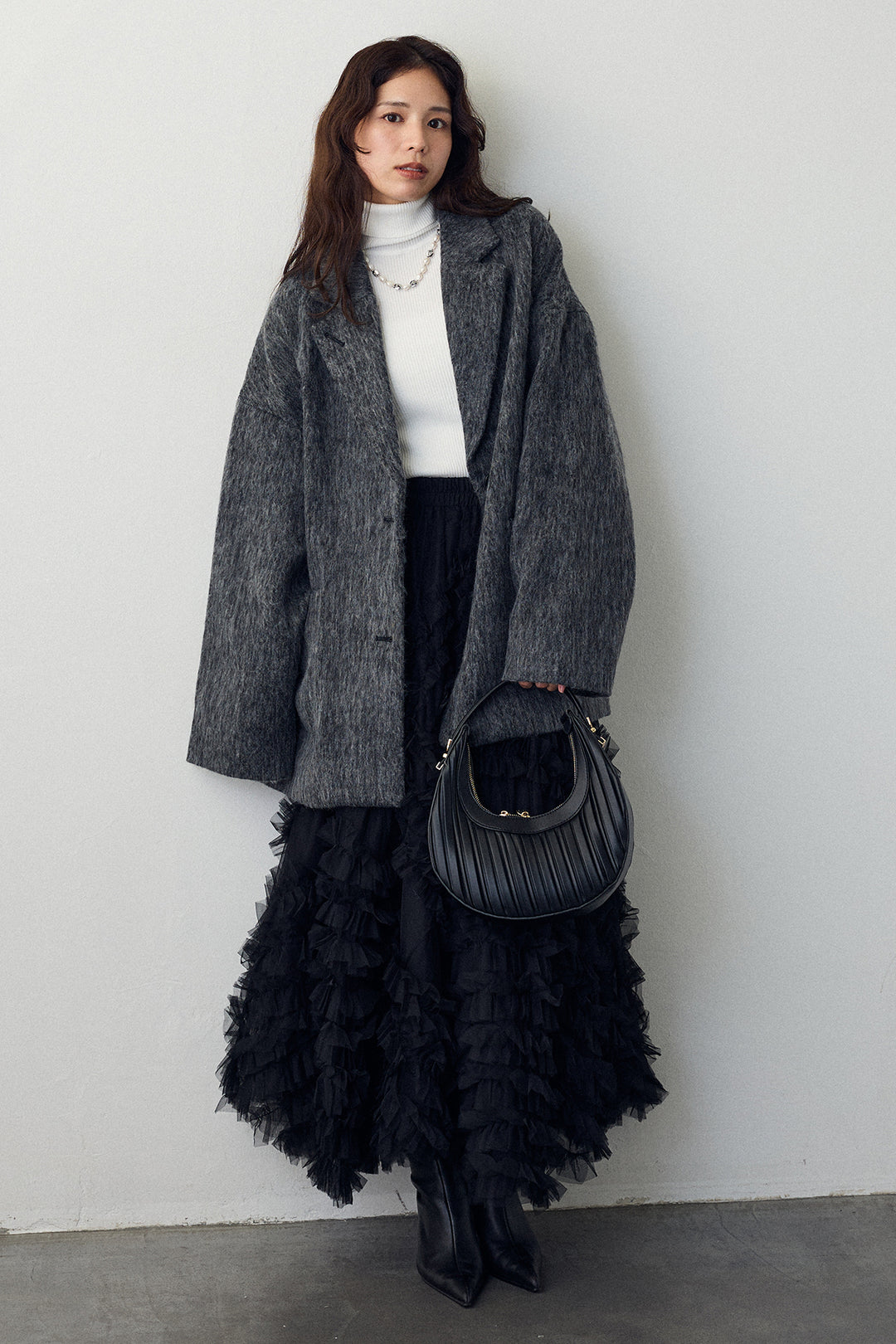 [予約/SET]スフレアシメチュールスカート+スフレアシメチュールスカート(2set)