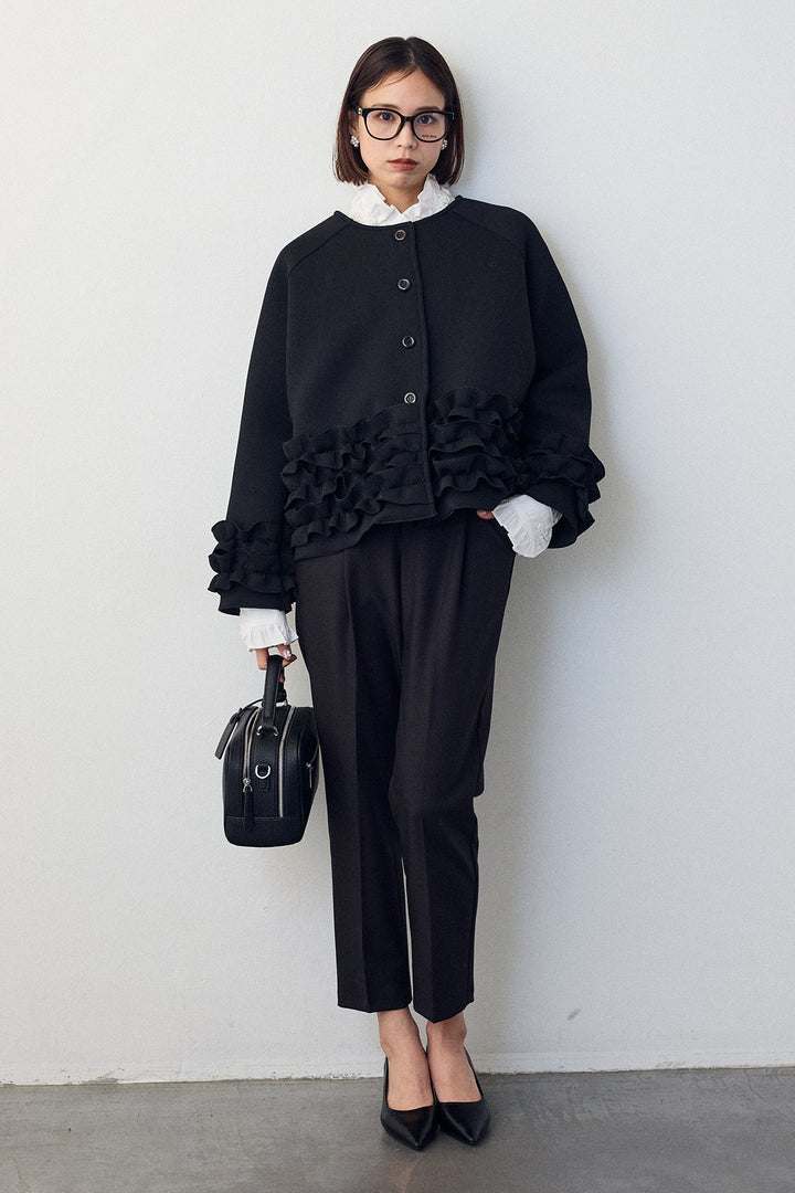 [予約]ローズモチーフフリルカラーシャツ