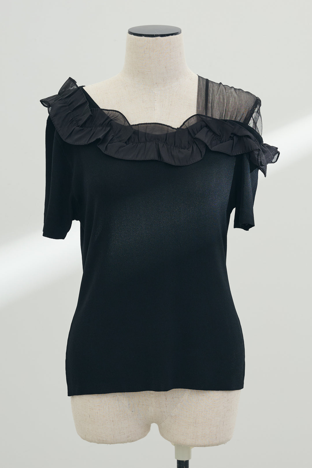 [予約]シースルー×フリルドッキングトップス