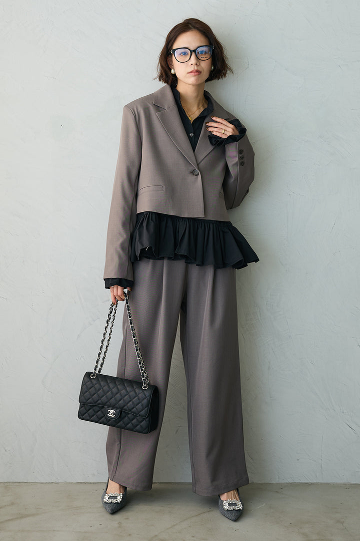 [予約]ツイルシンプルストレートパンツ