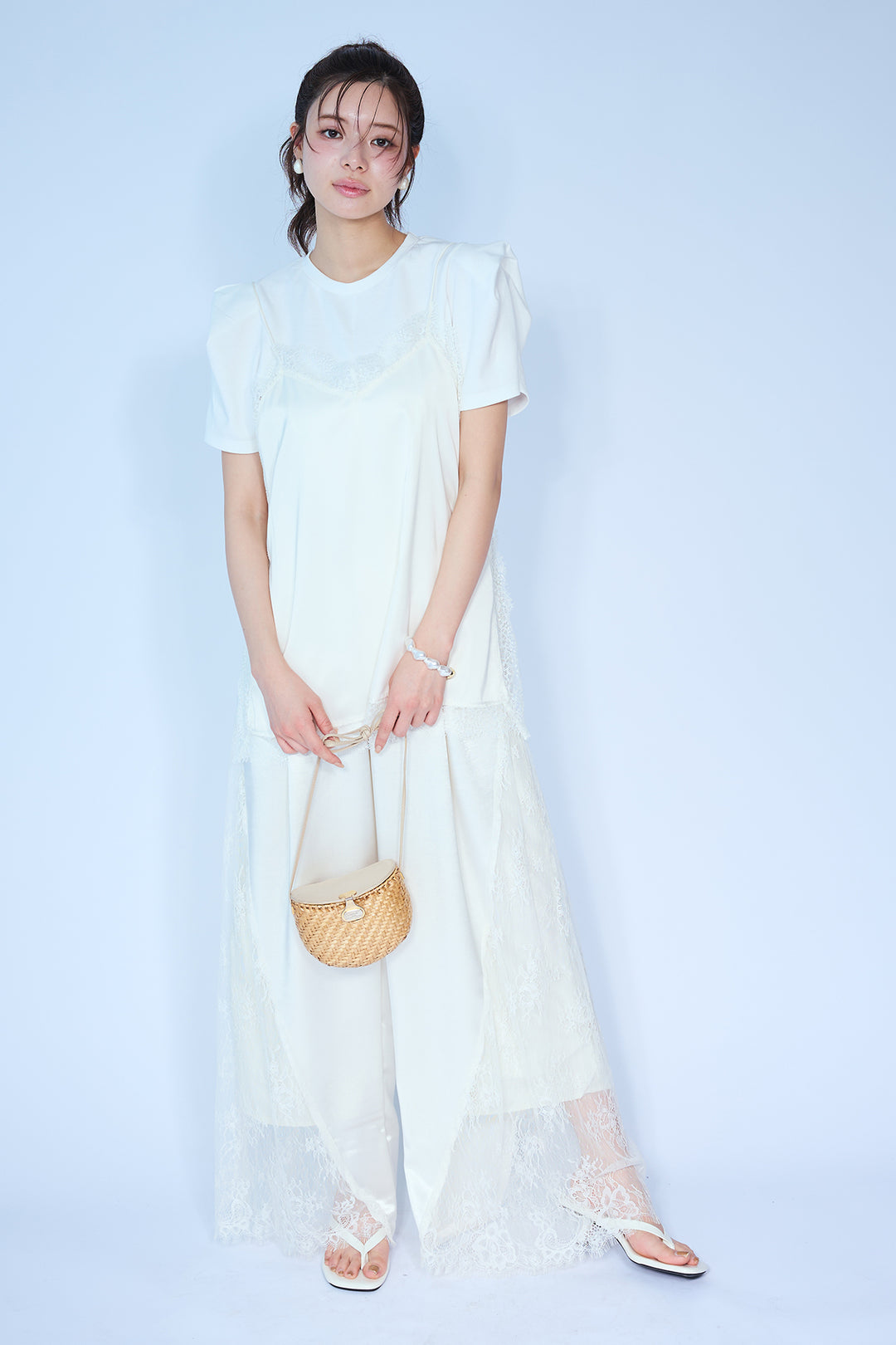 [予約]サイドレースデザインリラックスパンツ