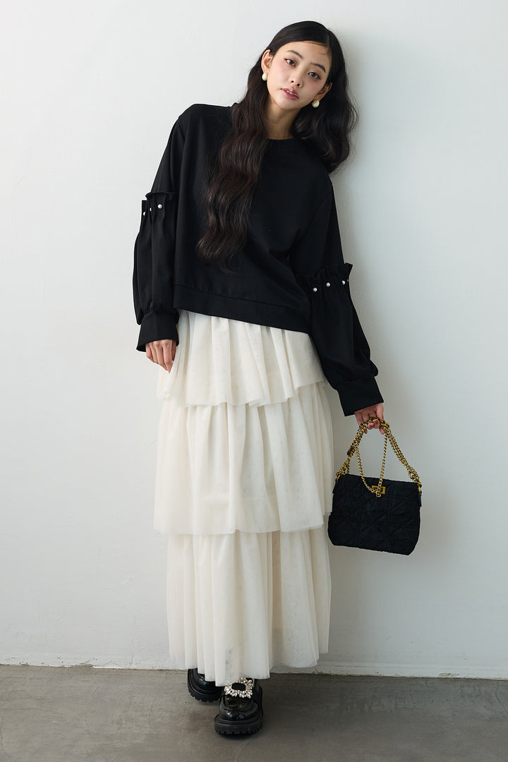 [予約]タックパールスリーブプルオーバー