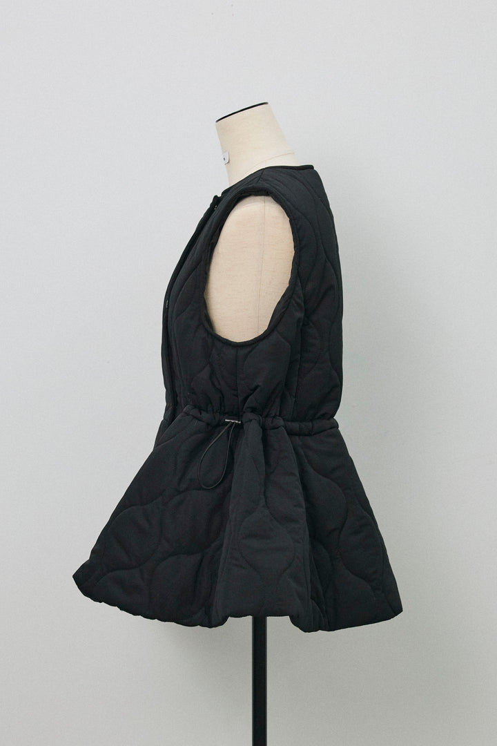 [予約]キルティングフレアシルエットベスト