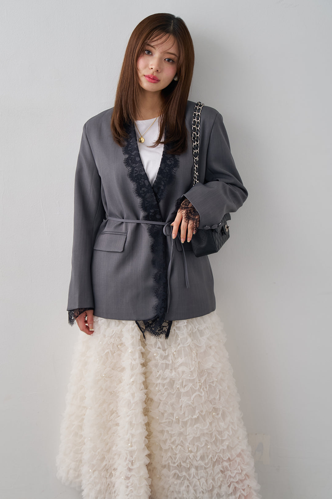 [予約]カシュクールレースドッキングジャケット