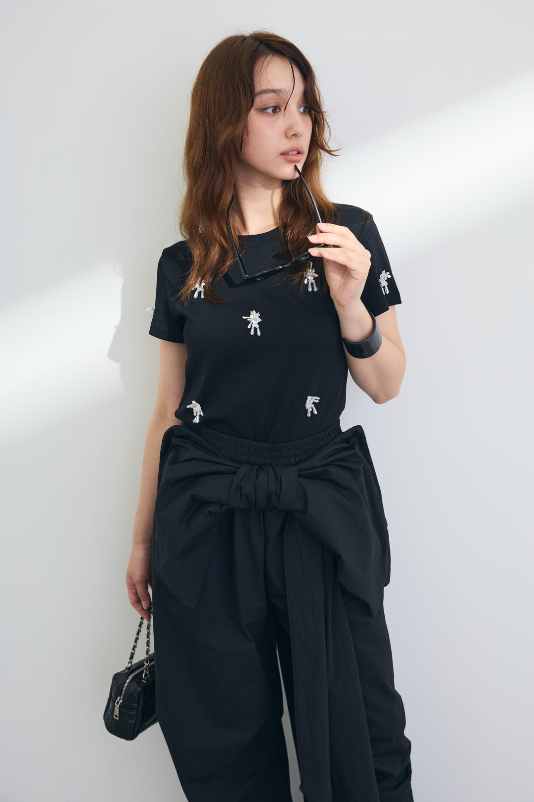 [予約]ビジューモチーフデザインTシャツ