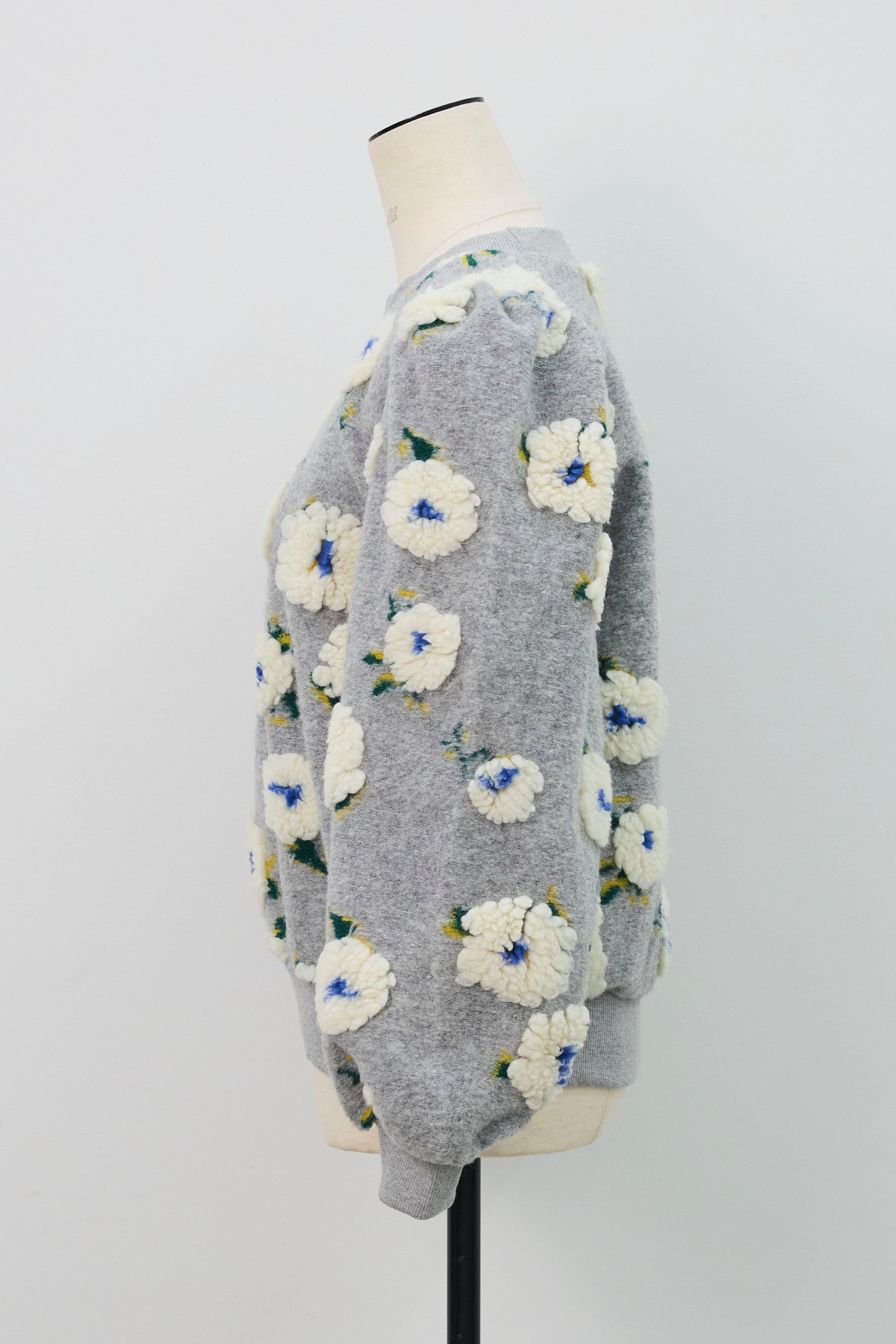 予約]ボアフラワーモチーフニット – Frene