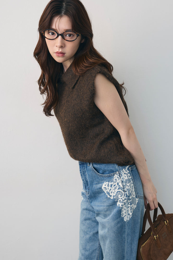 [予約]モヘア起毛ポロベスト