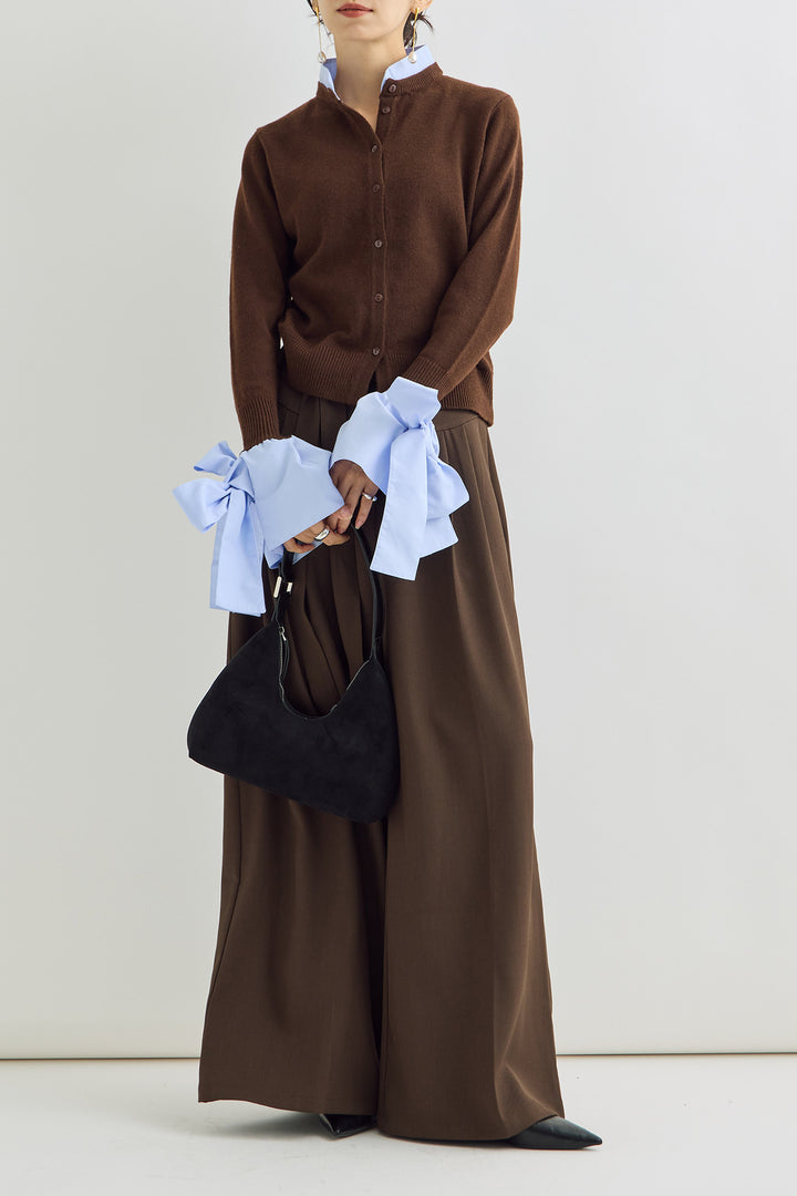 [予約]とろみタックハイウエストタックワイドパンツ