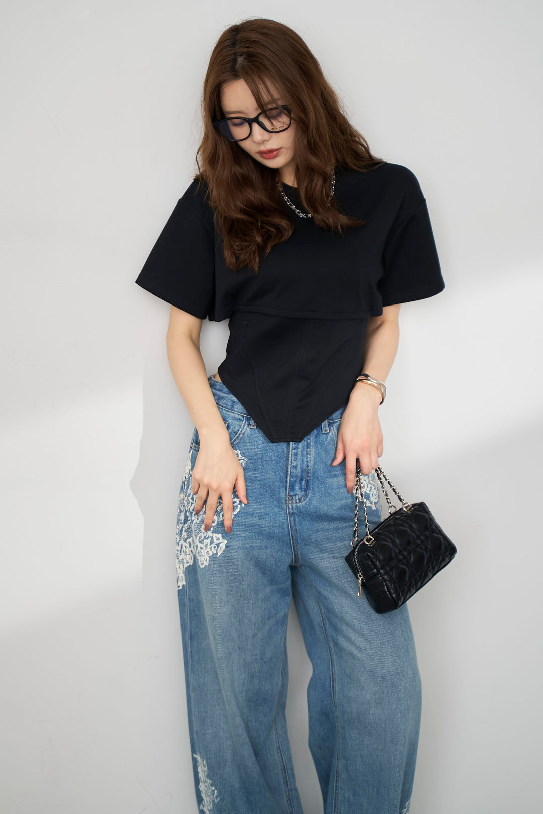 [予約]バックレースアップTシャツ
