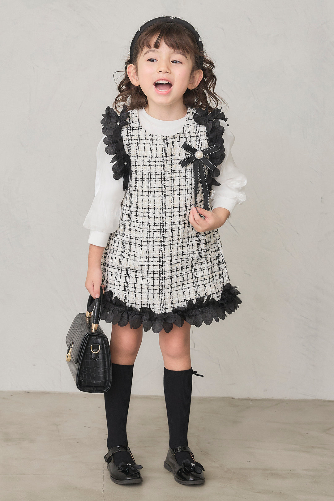 [予約]フリルツイードワンピセット