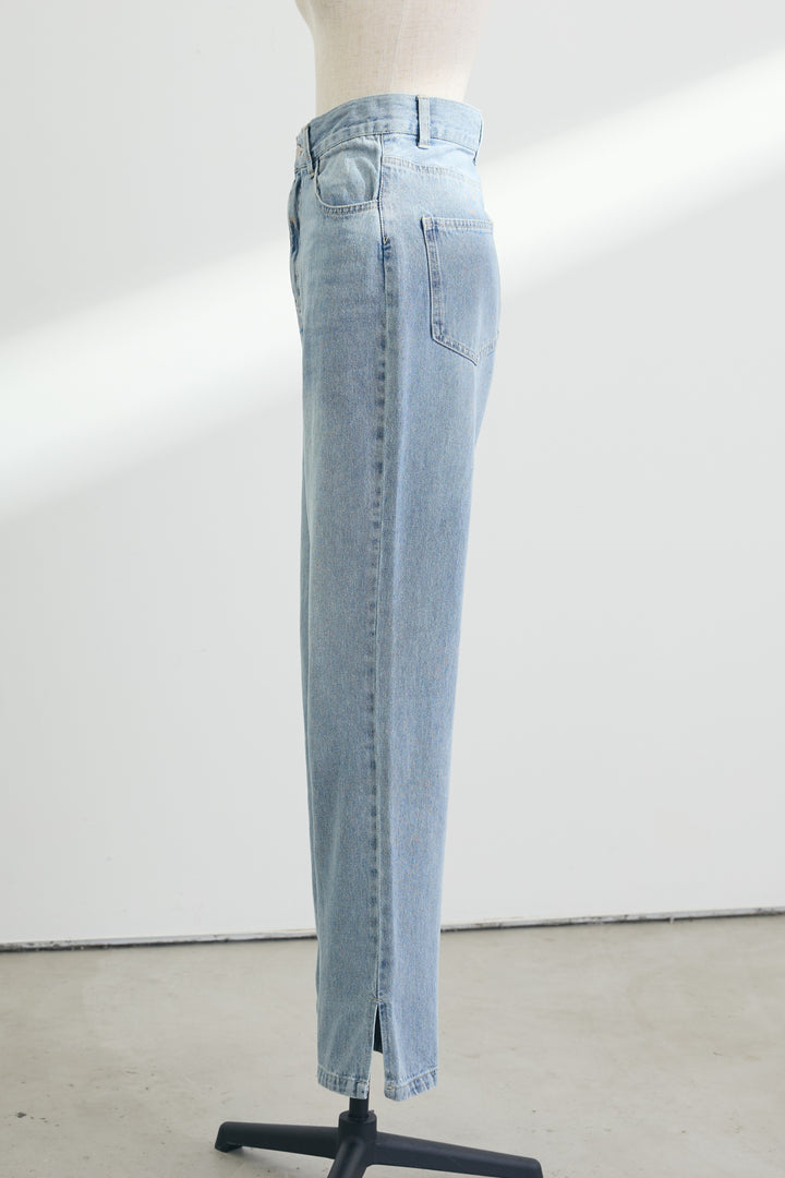 [予約]サイドスリットスリムデニムパンツ