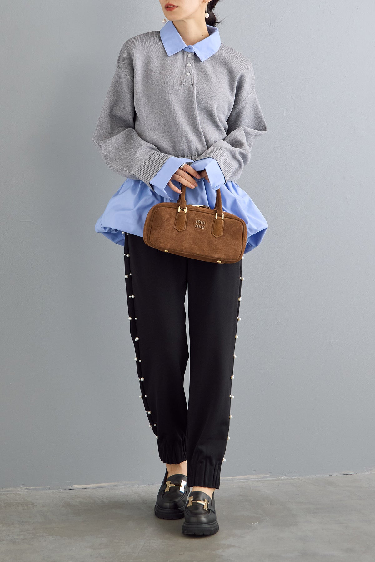 00s~ センタープレス ニッカポッカ バルーンパンツ カーゴ サテン モード