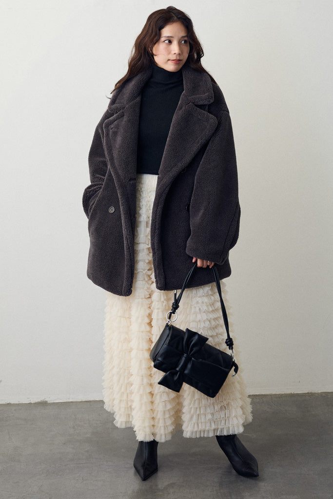 予約]テディボアミディ丈コート – Frene