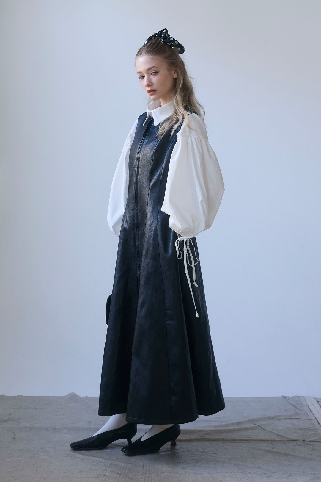 [予約]ワイドスリーブドロストクロップドシャツ