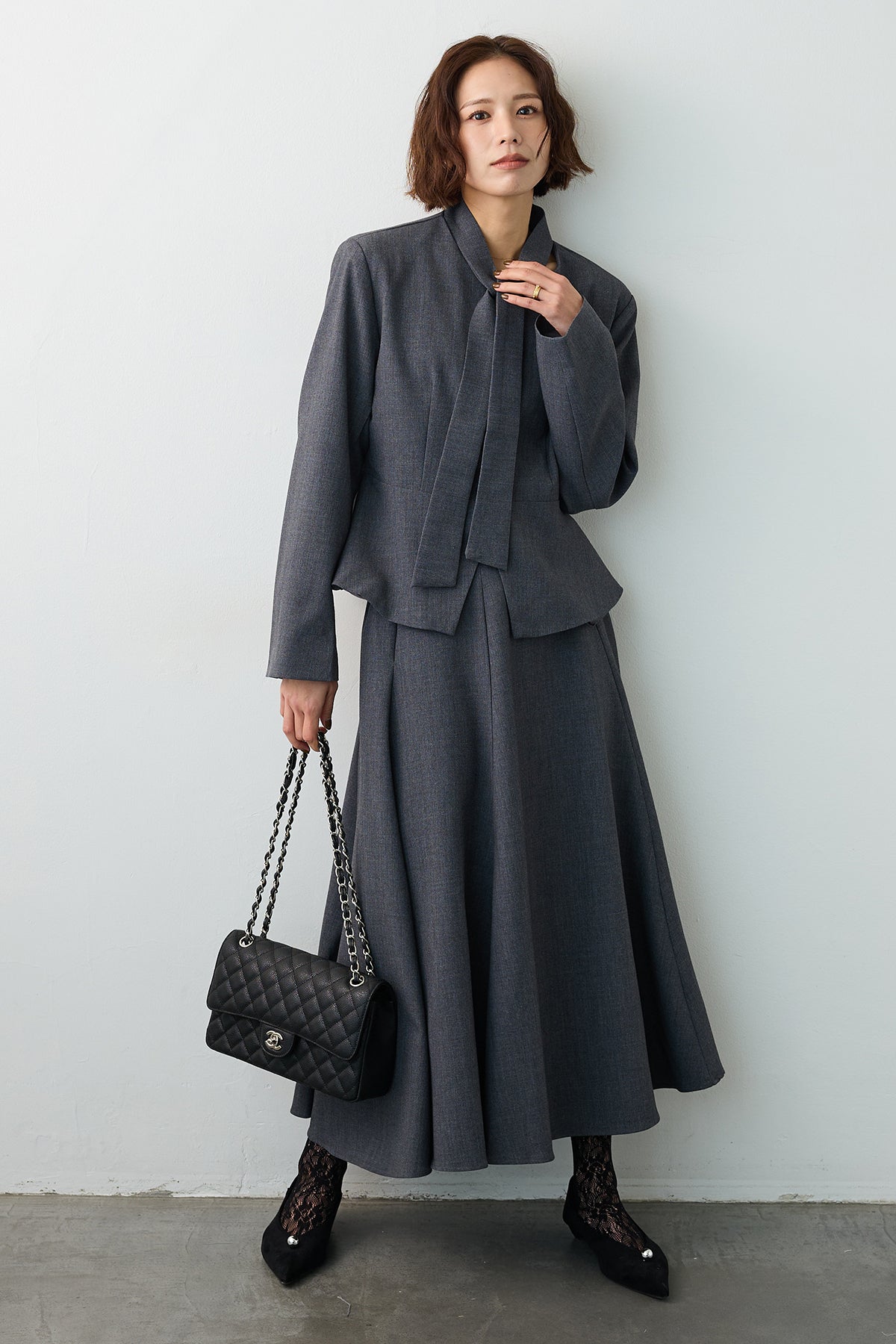 予約]エフォートレスノーカラージャケットセットアップ – Frene