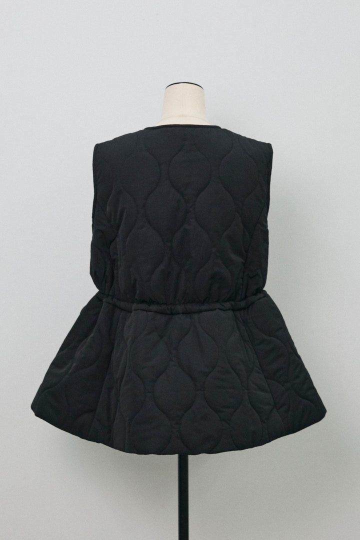 [予約]キルティングフレアシルエットベスト