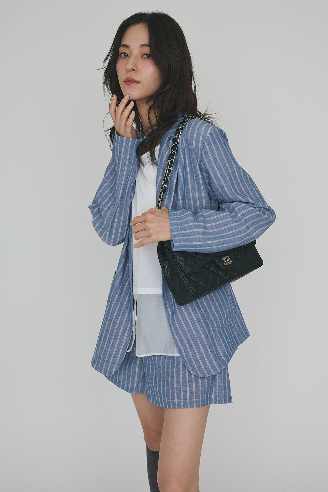 [予約]ストライプライトジャケットセットアップ