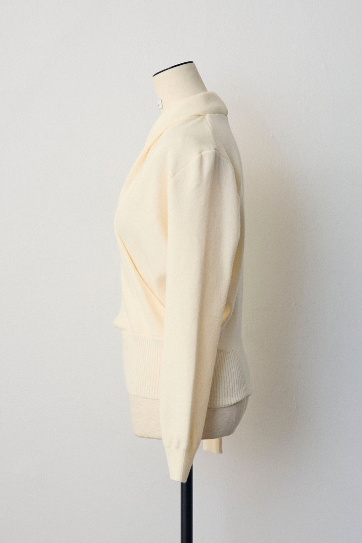 [予約]カシュクールデザインニット