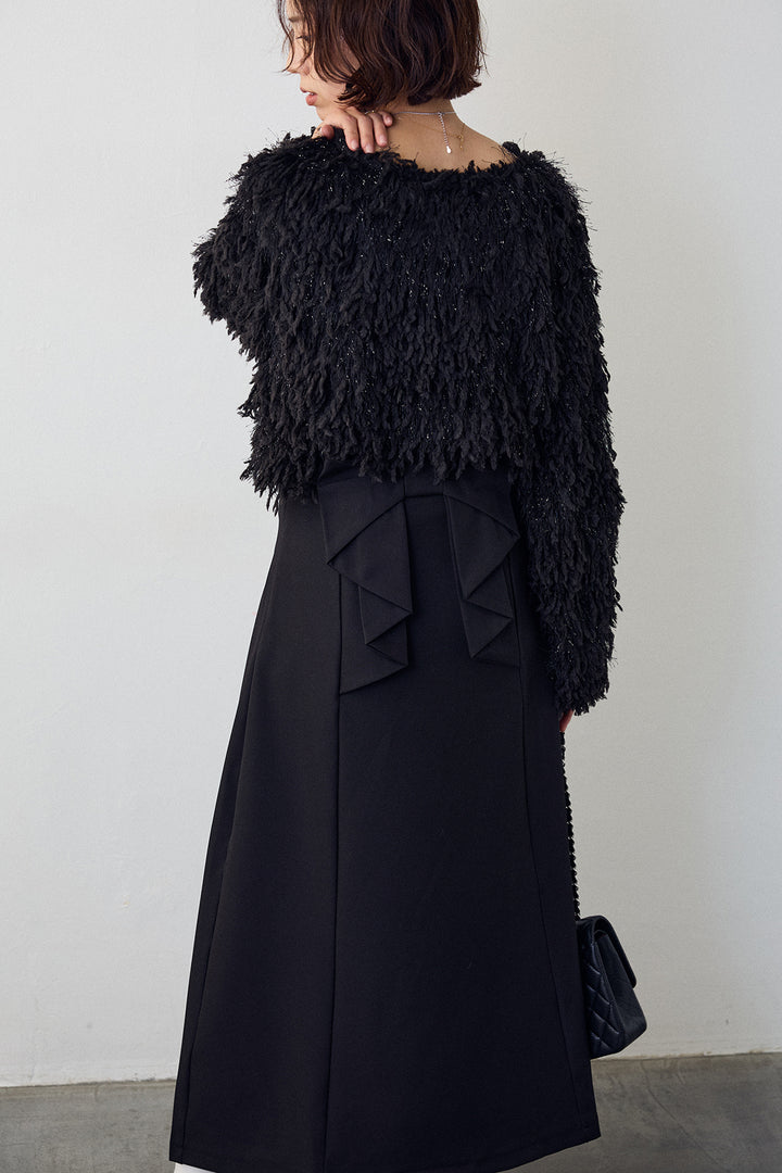 [予約]フリンジラメシャギーニットプルオーバー