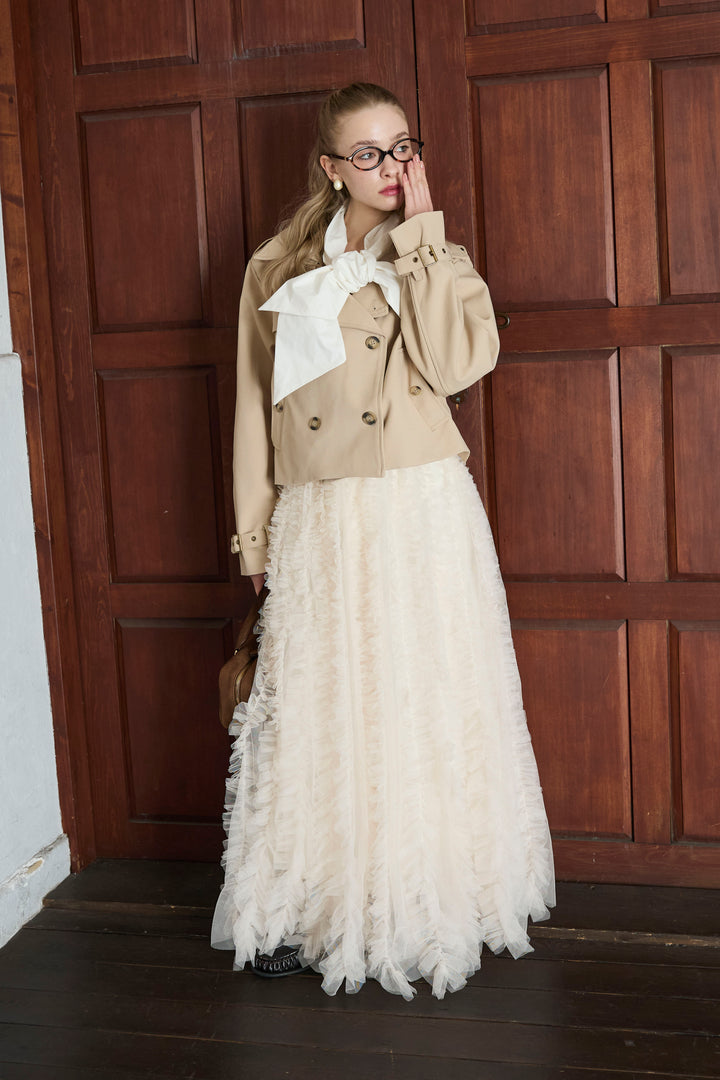 [予約]Iラインホイップチュールスカート