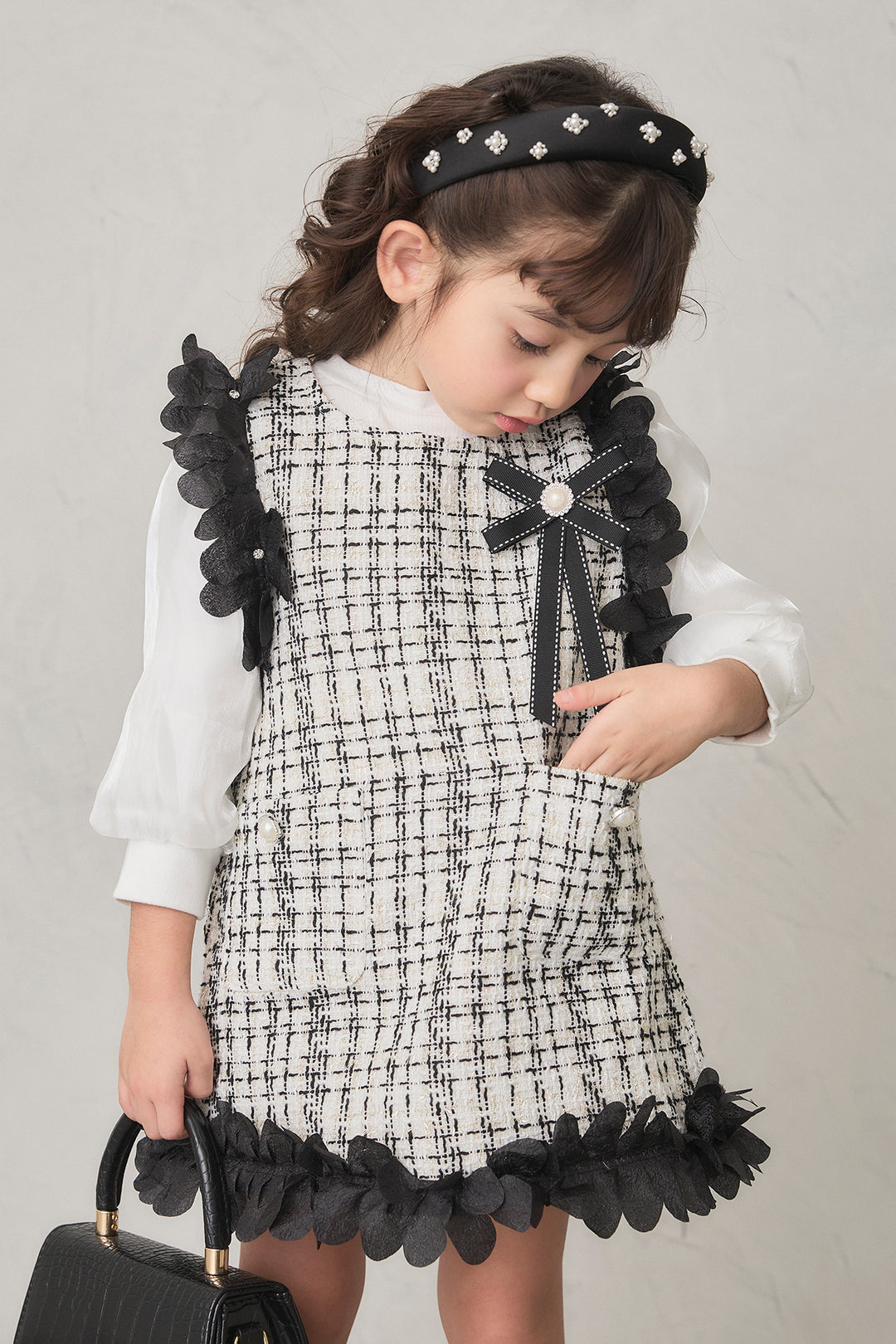 [予約]フリルツイードワンピセット